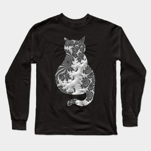 Fractal Hunter Cat Long Sleeve T-Shirt